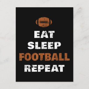 Eat Sleep Football Repeat Love Football Vintage Gi Enclosure Card