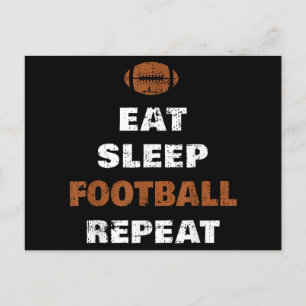 Eat Sleep Football Repeat Love Football Vintage Gi Holiday Postcard