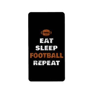 Eat Sleep Football Repeat Love Football Vintage Gi Label