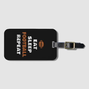 Eat Sleep Football Repeat Love Football Vintage Gi Luggage Tag