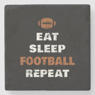 Eat Sleep Football Repeat Love Football Vintage Gi Stone Coaster