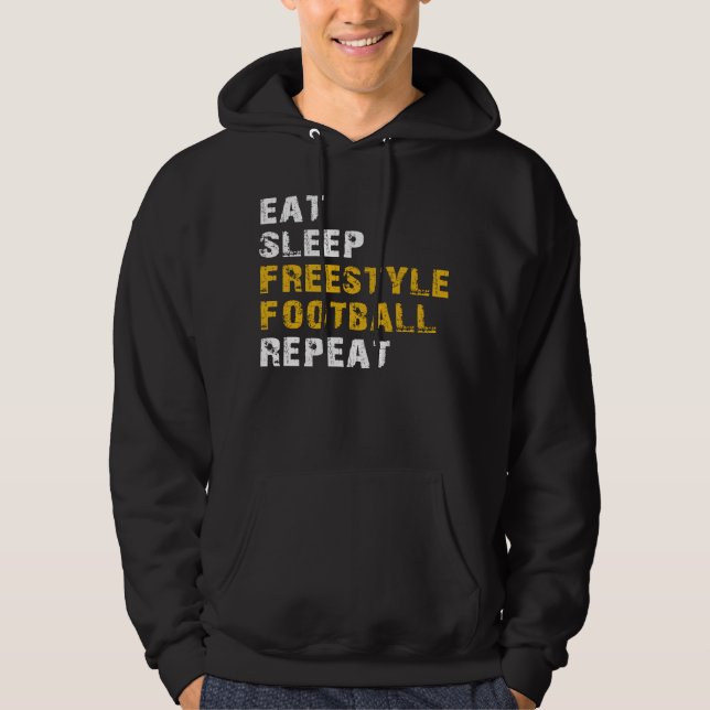 eat sleep freestyle repeat hoodie (Front)