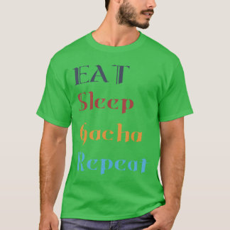 Eat Sleep gacha Repeat Gamer girl T-Shirt