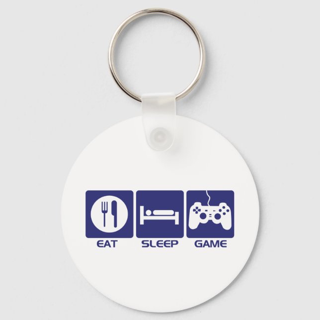 Eat Sleep Game Key Ring (Front)