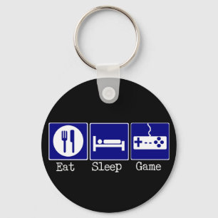 Eat, Sleep, Game Key Ring