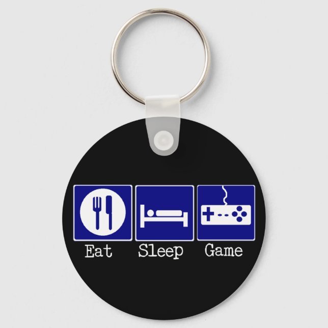 Eat, Sleep, Game Key Ring (Front)
