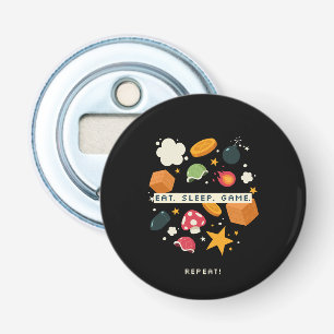 Eat. Sleep. Game. Repeat. Bottle Opener