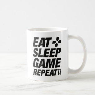 Eat Sleep Game Repeat Coffee Mug