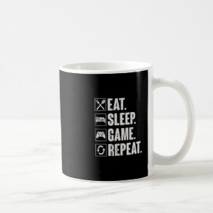 Eat Sleep Game Repeat Funny Video Gamer Gift Gamin Coffee Mug