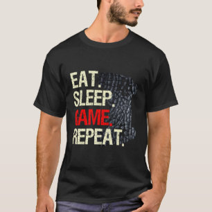 Eat Sleep Game Repeat Gamer Funny Gaming Gift Boys T-Shirt