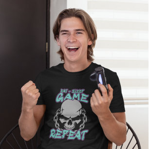 EAT SLEEP GAME REPEAT GAMER T-Shirt
