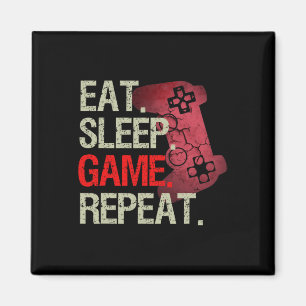 Eat Sleep Game Repeat Gamer Video Games Gift Boys  Magnet