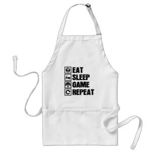 Eat Sleep Game Repeat Standard Apron