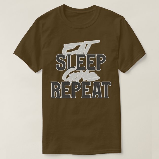 Eat Sleep Game Repeat T-Shirt (Design Front)