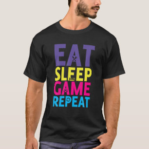 Eat Sleep Game Repeat Video Gaming Men And Kids Gi T-Shirt