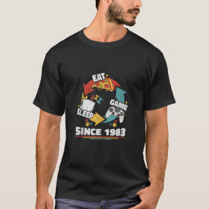 Eat Sleep Game Since 1983 40th Birthday Men Women T-Shirt