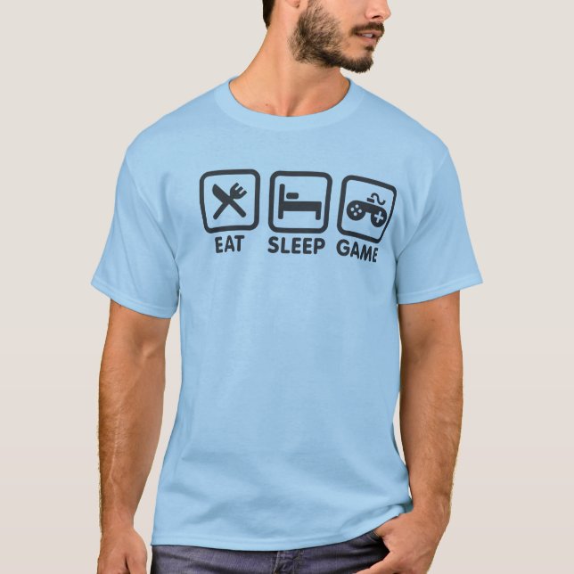 Eat Sleep Game T-Shirt (Front)