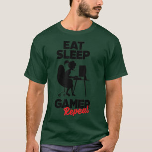 Eat Sleep Gamer Repeat Video Game Player Gaming Ge T-Shirt