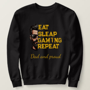 Eat Sleep Gaming Repeat Cool Gamer Art T-Shirt Sweatshirt