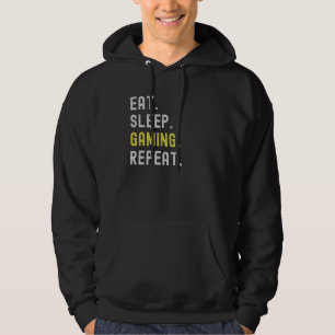 Eat Sleep Gaming Repeat Funny Gamer Hoodie