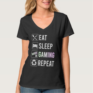 Eat Sleep Gaming Repeat Saying T-Shirt