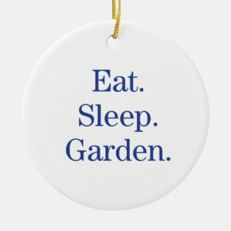 Eat. Sleep. Garden. Ceramic Tree Decoration