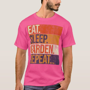 Eat Sleep Garden Repeat, Vintage Colours Gardening T-Shirt