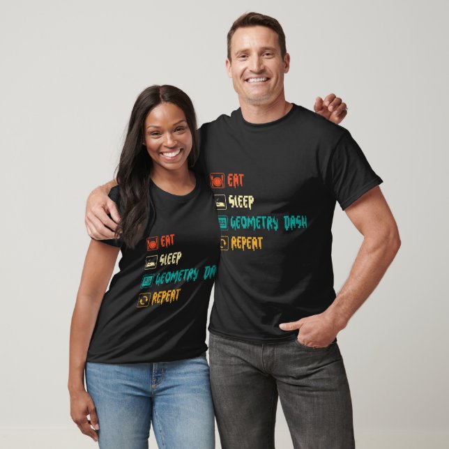 Eat sleep geometry dash repeat retro Jumper Repeat T-Shirt (Unisex)