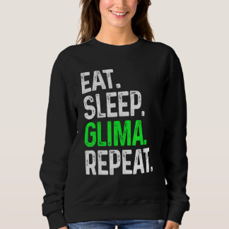 Eat Sleep Glima Repeat Martial Arts Combat Sweatshirt