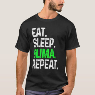 Eat Sleep Glima Repeat  Martial Arts Combat T-Shirt