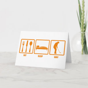 Eat Sleep Golf Card