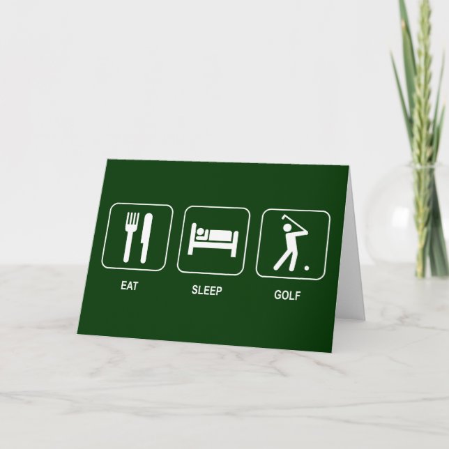 Eat Sleep Golf Card (Front)