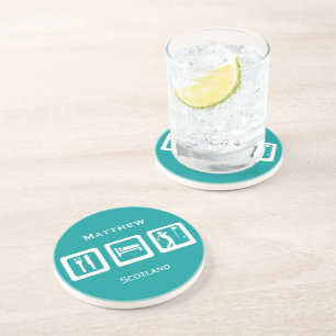 Eat Sleep Golf Coaster