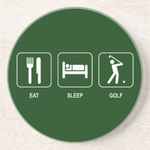Eat Sleep Golf Coaster