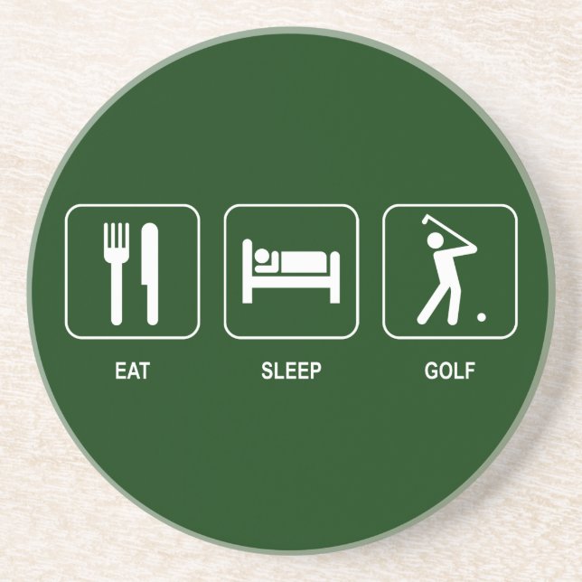 Eat Sleep Golf Coaster (Front)