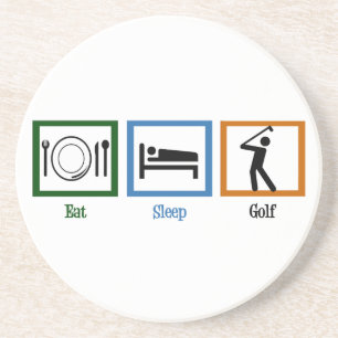 Eat Sleep Golf Coaster