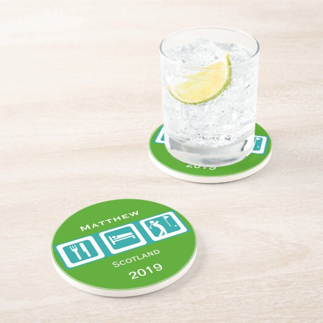 Eat Sleep Golf Coaster (Side)