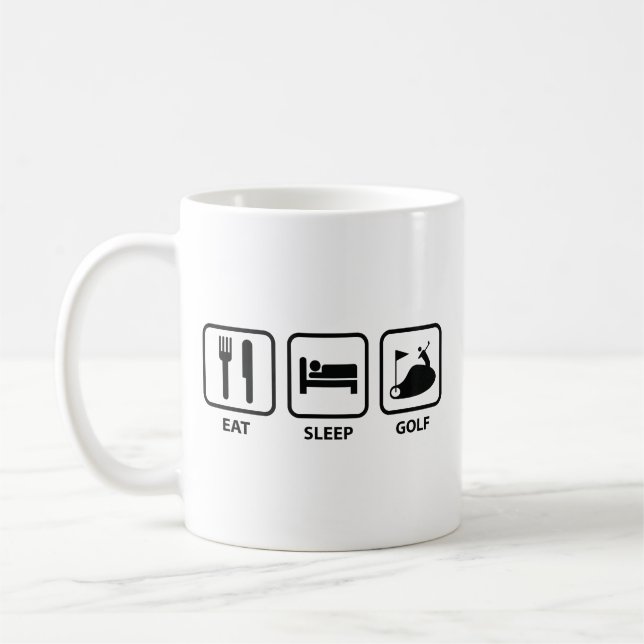Eat Sleep Golf Coffee Mug (Left)