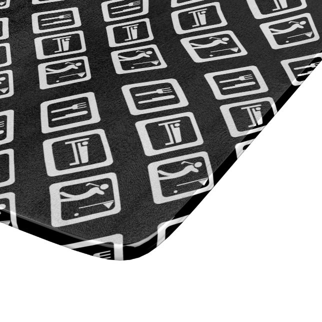 Eat Sleep Golf Golf Lodge Decor Cutting Board (Corner)