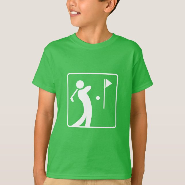 Eat Sleep Golf Golf Person swinging golf club T-Shirt (Front)