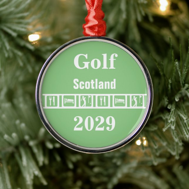 Eat Sleep Golf Metal Tree Decoration (Tree)