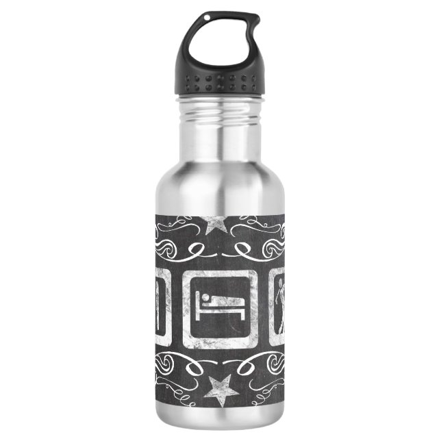 Eat Sleep Golf PERSONALIZED 532 Ml Water Bottle (Front)
