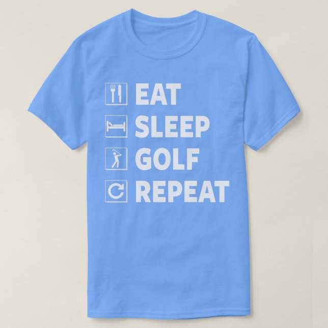 Eat Sleep Golf Repeat 55 T-Shirt (Design Front)