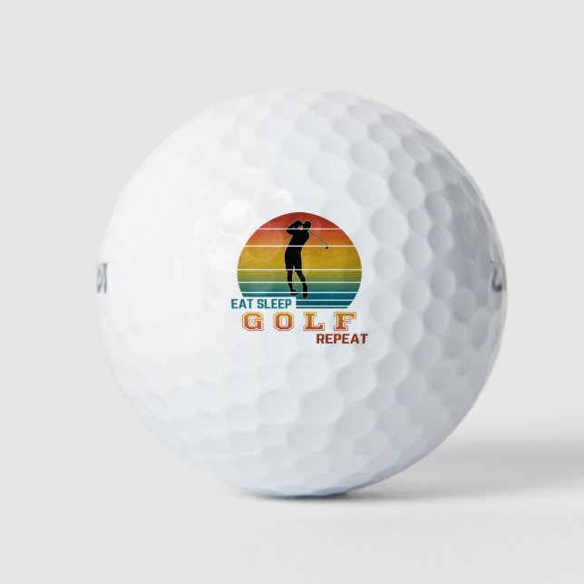 Eat Sleep Golf Repeat Balls (Front)