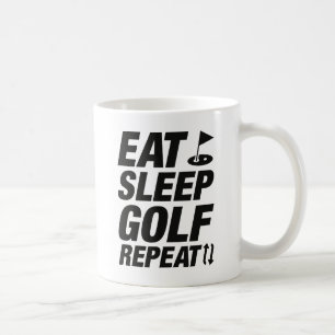 Eat Sleep Golf Repeat Coffee Mug