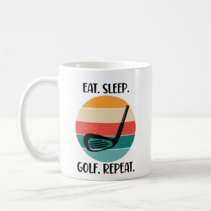 Eat. Sleep. Golf. Repeat. Coffee Mug