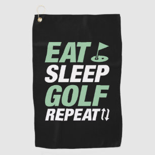 Eat Sleep Golf Repeat Golf Towel