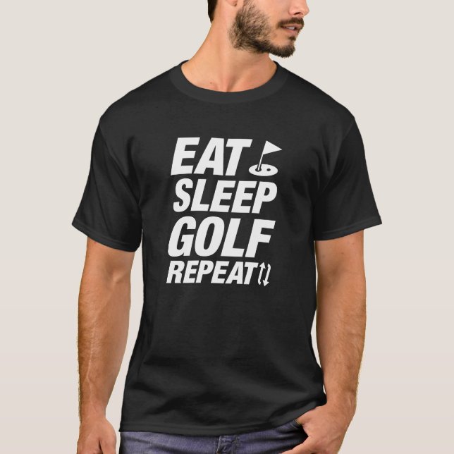 Eat Sleep Golf Repeat T-Shirt (Front)