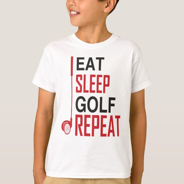 Eat Sleep Golf Repeat T-Shirt (Front)