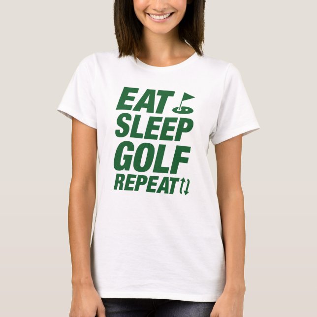 Eat Sleep Golf Repeat T-Shirt (Front)